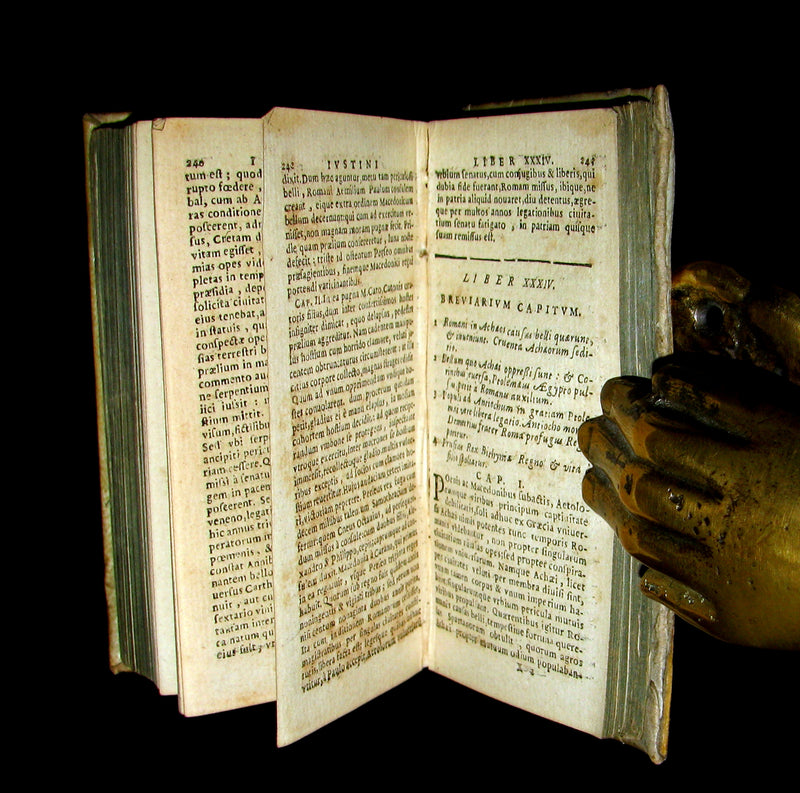 1670 Scarce Latin vellum Book - Justin's Philippic Histories - Justini Historiarum- History of the kings of Macedonia.