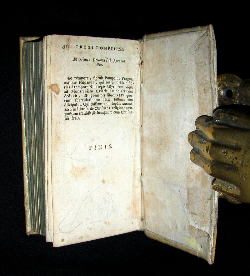 1670 Scarce Latin vellum Book - Justin's Philippic Histories - Justini Historiarum- History of the kings of Macedonia.