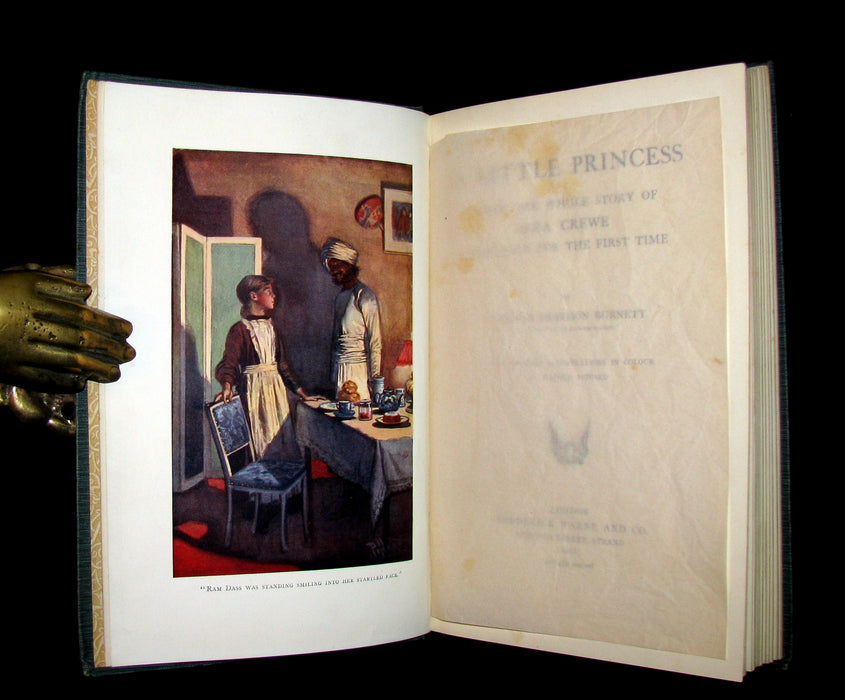 1905 Beautiful 1stED Book - A LITTLE PRINCESS by Frances Hodgson Burnett illustrated by Harold Piffard.