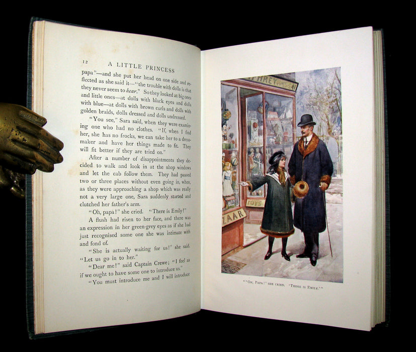 1905 Beautiful 1stED Book - A LITTLE PRINCESS by Frances Hodgson Burnett illustrated by Harold Piffard.