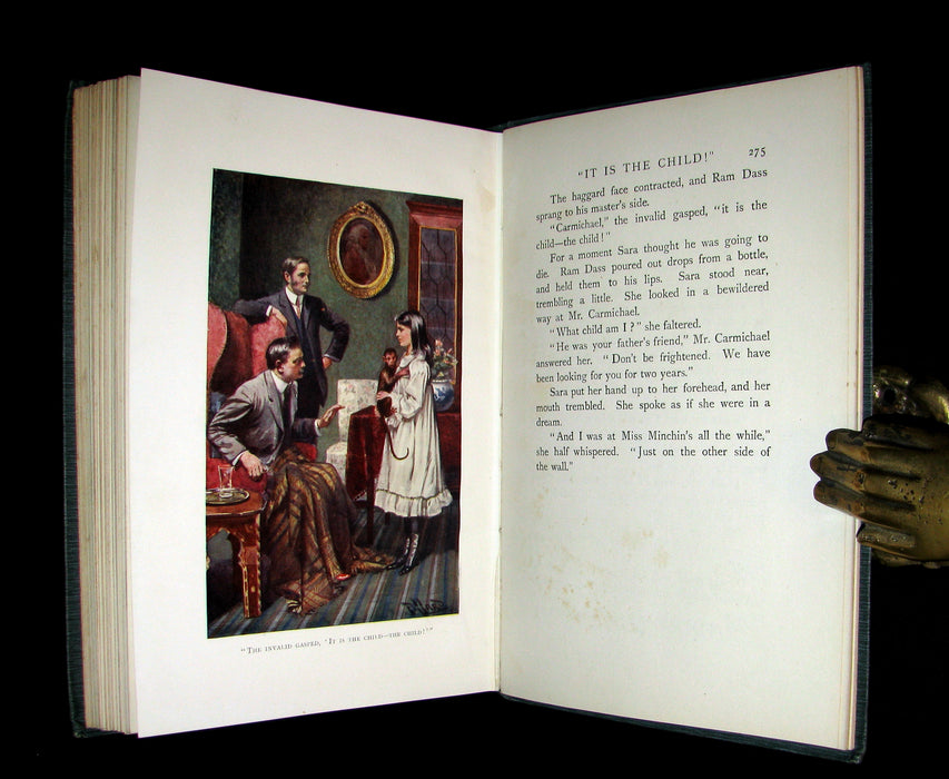 1905 Beautiful 1stED Book - A LITTLE PRINCESS by Frances Hodgson Burnett illustrated by Harold Piffard.