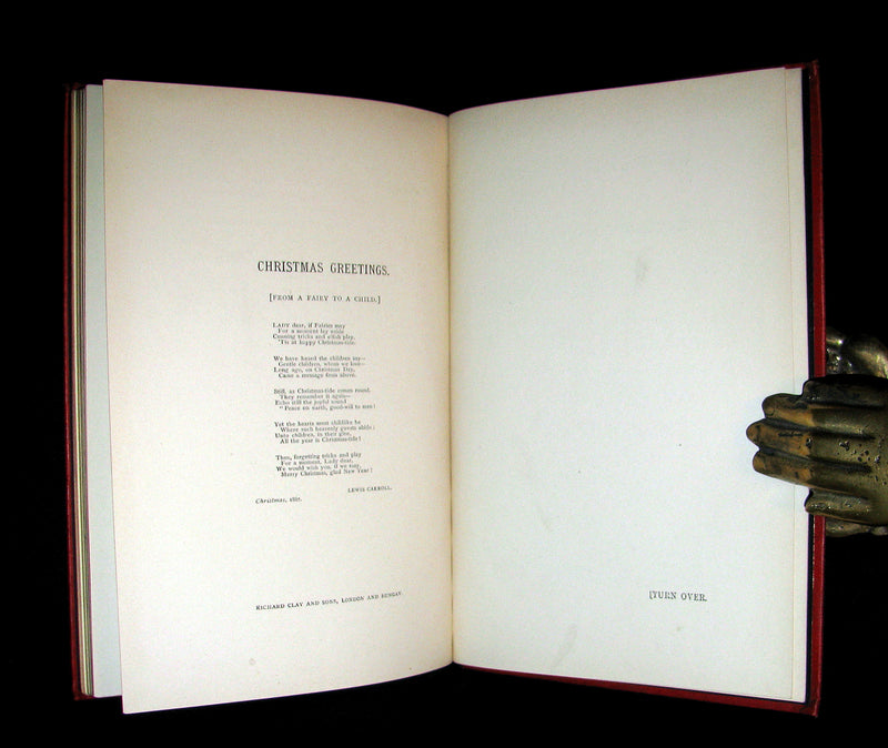 1886 Rare 1st Edition - Alice's Adventures Under Ground illustrated by Lewis Carroll.