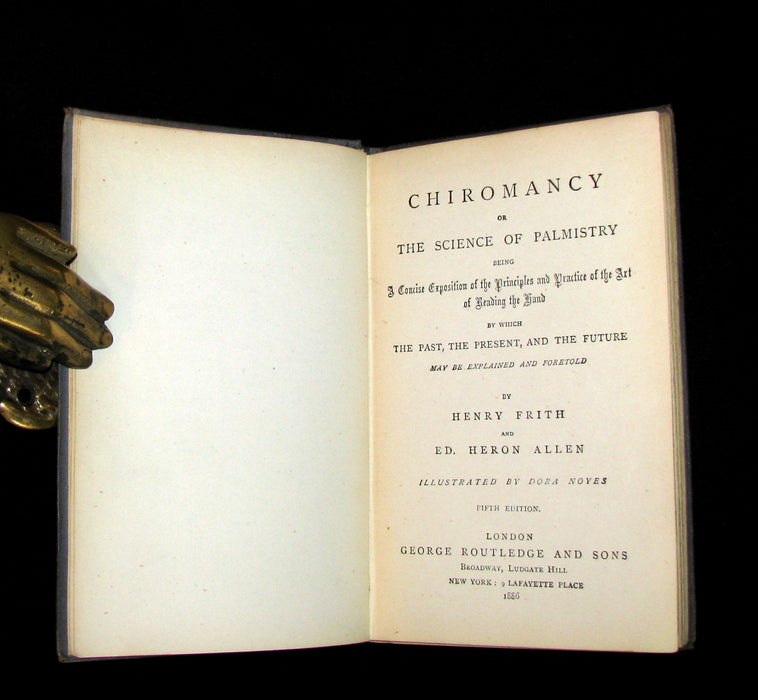 1886 Rare Book -  CHIROMANCY - The Science of Palmistry by Henry Frith. Illustrated.