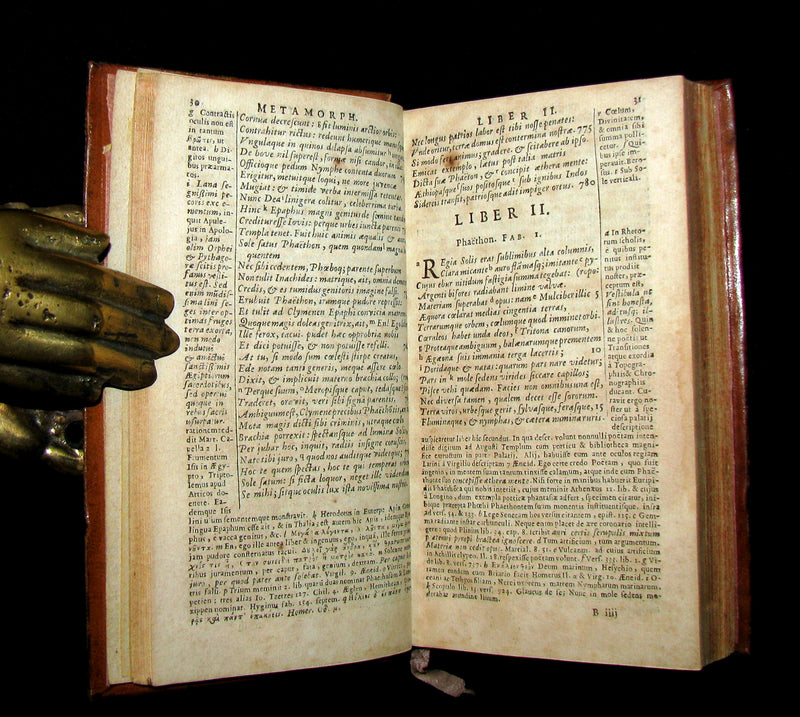 1668 Rare Latin Book - OVID's Metamorphoses - Metamorphoseon libri XV. cum notis Th. Farnabii.