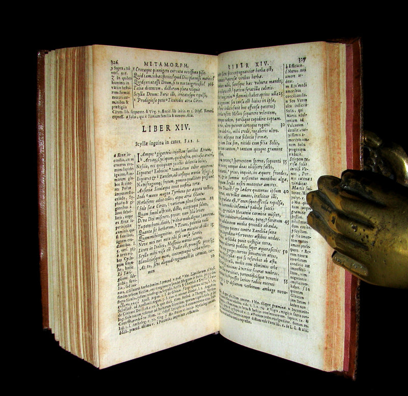 1668 Rare Latin Book - OVID's Metamorphoses - Metamorphoseon libri XV. cum notis Th. Farnabii.