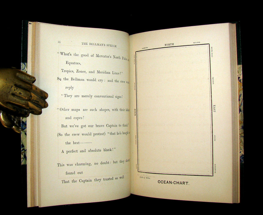 1876 Rare First Edition - The Hunting of the SNARK by Lewis Carroll bound by William Launder.