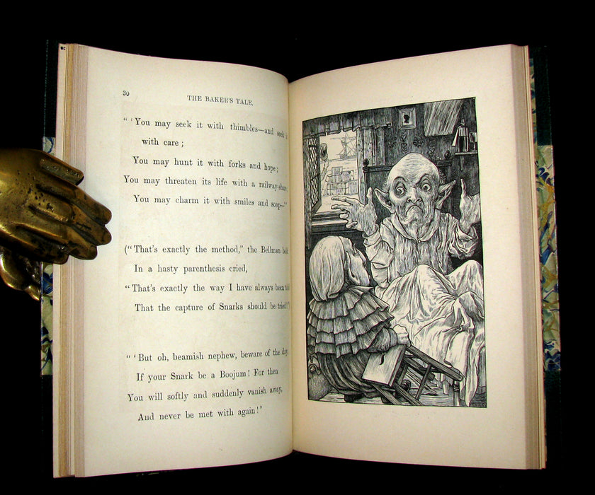 1876 Rare First Edition - The Hunting of the SNARK by Lewis Carroll bound by William Launder.