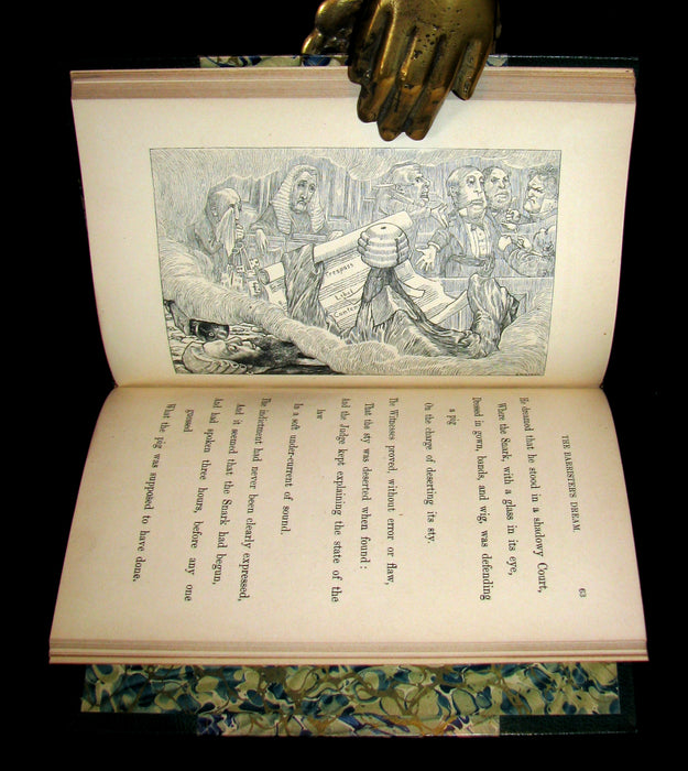 1876 Rare First Edition - The Hunting of the SNARK by Lewis Carroll bound by William Launder.