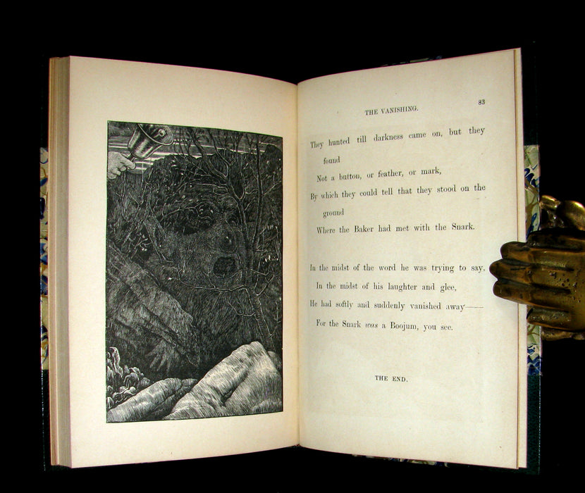 1876 Rare First Edition - The Hunting of the SNARK by Lewis Carroll bound by William Launder.