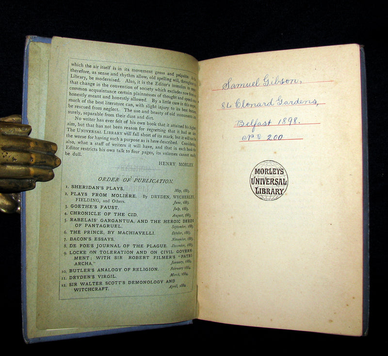 1884 Rare Edition  - Demonology & Witchcraft - WITCHES & FAIRIES by Sir Walter Scott. James B. Findlay Copy.