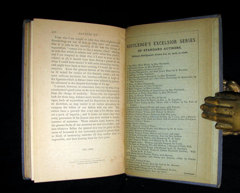 1884 Rare Edition  - Demonology & Witchcraft - WITCHES & FAIRIES by Sir Walter Scott. James B. Findlay Copy.
