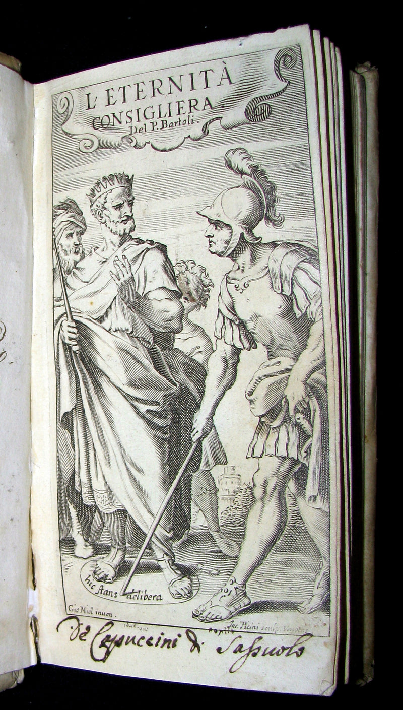 1654 Scarce Italian Vellum Book - Jesuit Daniello Bartoli - L’Eternita Consigliera (Eternity as Counselor).