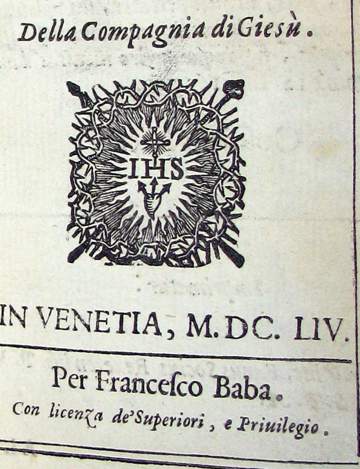 1654 Scarce Italian Vellum Book - Jesuit Daniello Bartoli - L’Eternita Consigliera (Eternity as Counselor).