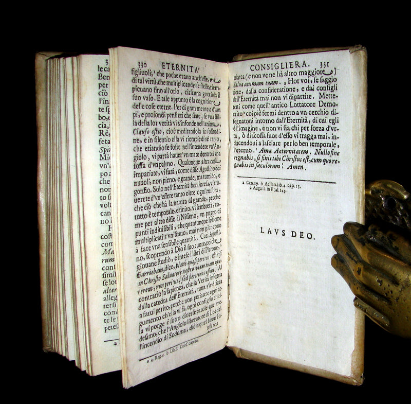 1654 Scarce Italian Vellum Book - Jesuit Daniello Bartoli - L’Eternita Consigliera (Eternity as Counselor).