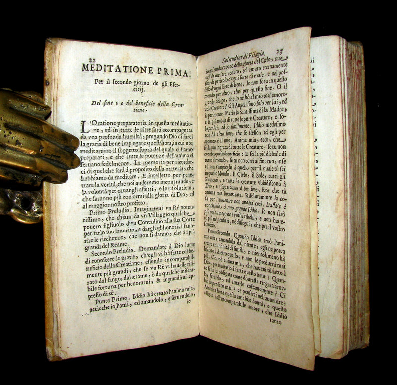 1678 Scarce Italian Vellum Book - Jesuit Paolo De Barry - Solitudine di Filagia - Solitude of Philagie.