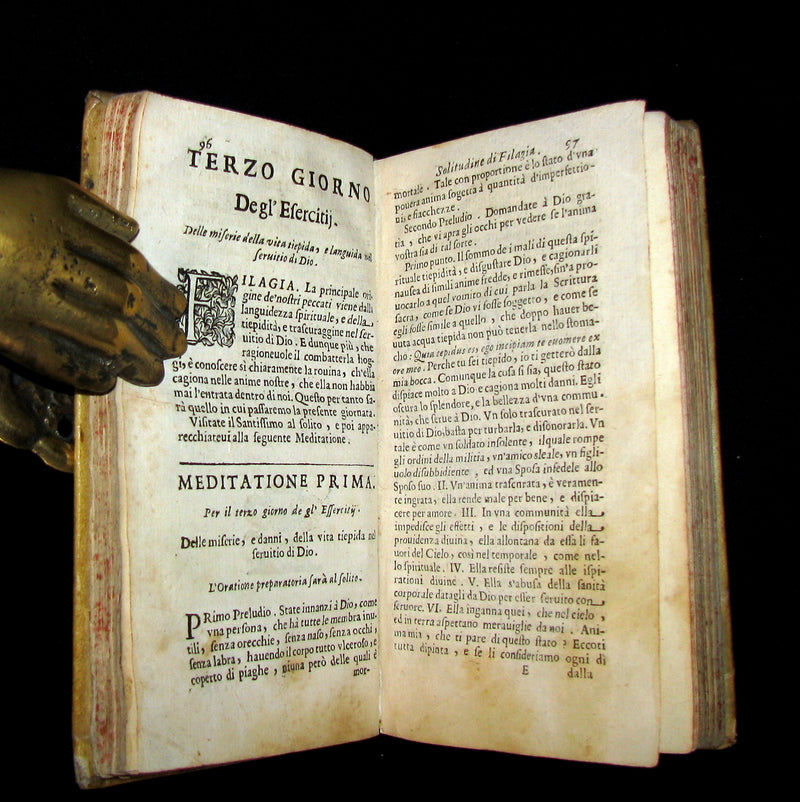 1678 Scarce Italian Vellum Book - Jesuit Paolo De Barry - Solitudine di Filagia - Solitude of Philagie.