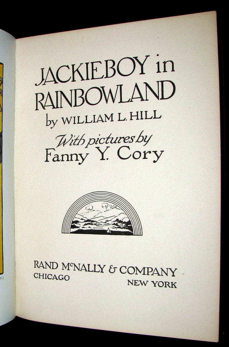 1911 Rare First Edition - JACKIEBOY in RAINBOWLAND illustrated by Fanny Young Cory.