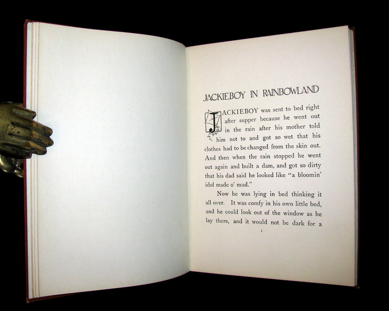 1911 Rare First Edition - JACKIEBOY in RAINBOWLAND illustrated by Fanny Young Cory.