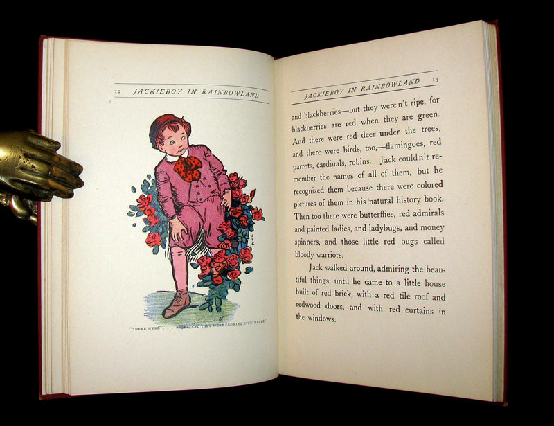 1911 Rare First Edition - JACKIEBOY in RAINBOWLAND illustrated by Fanny Young Cory.