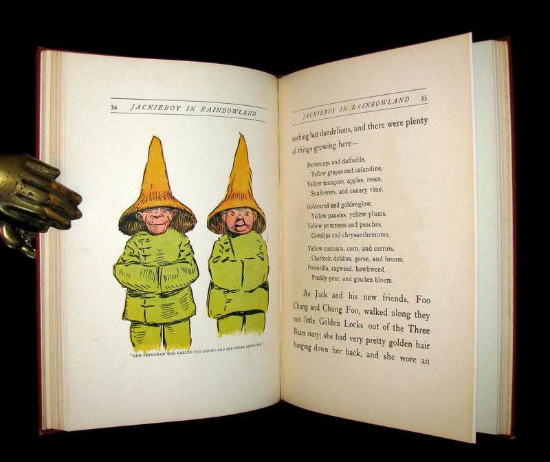 1911 Rare First Edition - JACKIEBOY in RAINBOWLAND illustrated by Fanny Young Cory.