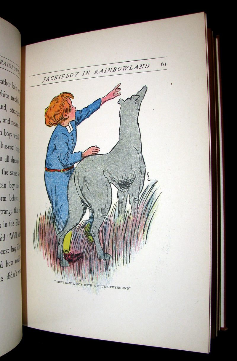 1911 Rare First Edition - JACKIEBOY in RAINBOWLAND illustrated by Fanny Young Cory.