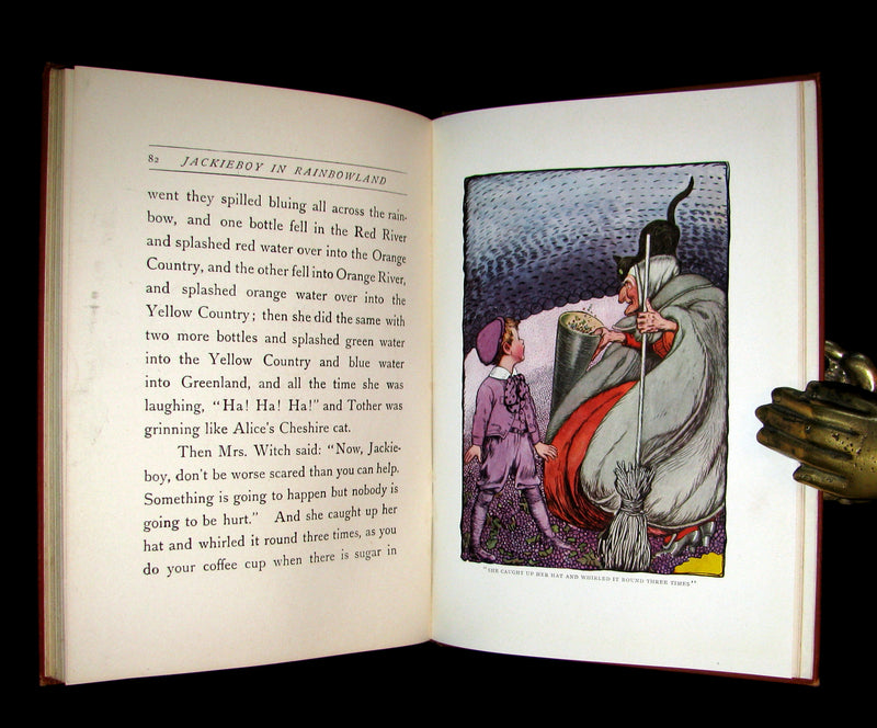 1911 Rare First Edition - JACKIEBOY in RAINBOWLAND illustrated by Fanny Young Cory.