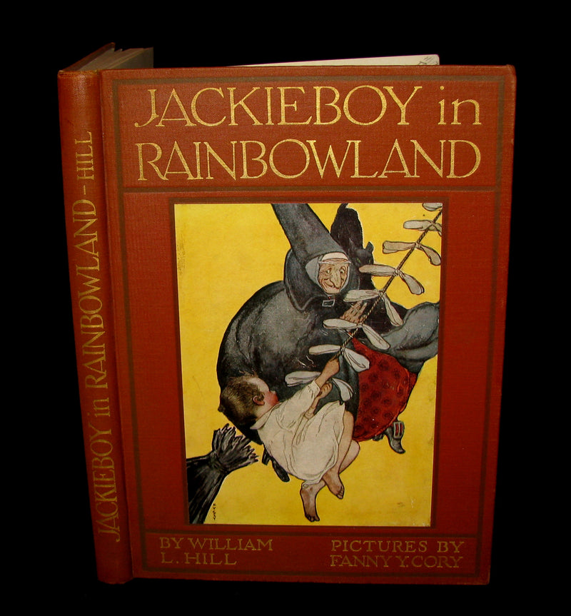 1911 Rare First Edition - JACKIEBOY in RAINBOWLAND illustrated by Fanny Young Cory.