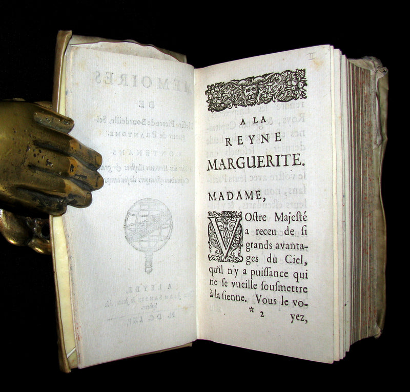 1665 Rare French Vellum Book - Memoirs of Pierre de Bourdeille, seigneur de Brantome. First Edition.