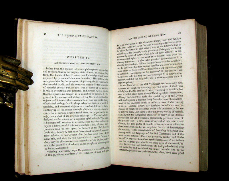 1856 Scarce  Victorian Book- Ghosts and Ghost Seers or The Night Side of Nature. Poltergeist.