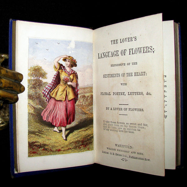 1870 Scarce Floriography Book ~ The Lover's LANGUAGE of FLOWERS Expressive of the Sentiments of the Heart.