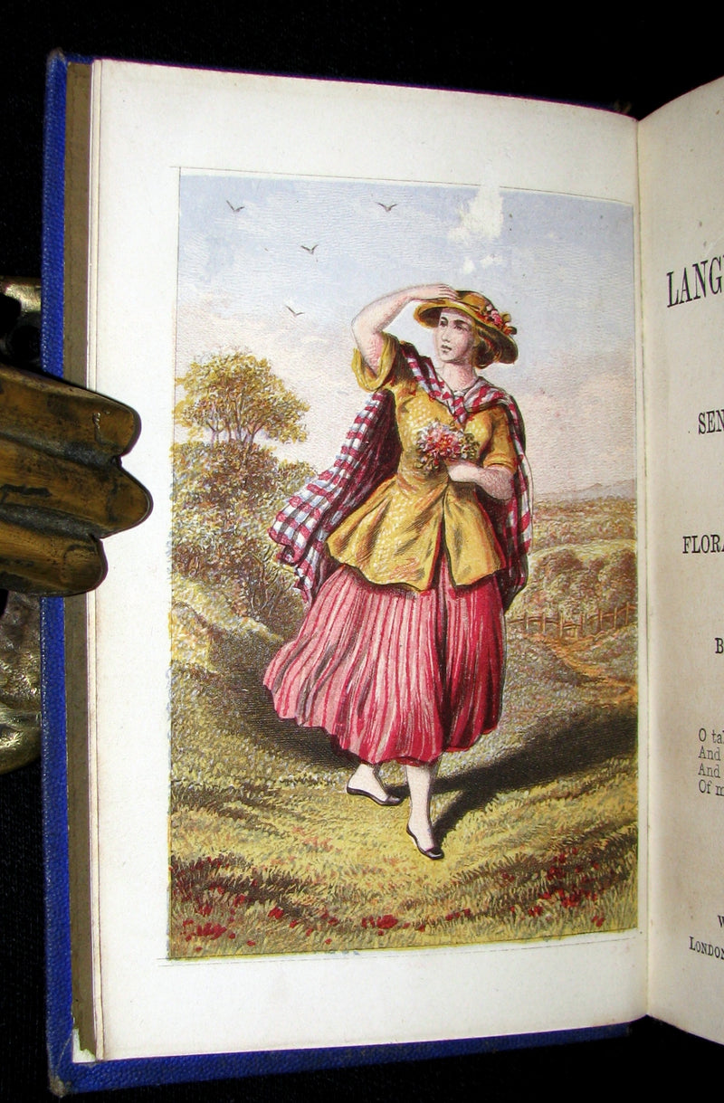 1870 Scarce Floriography Book ~ The Lover's LANGUAGE of FLOWERS Expressive of the Sentiments of the Heart.