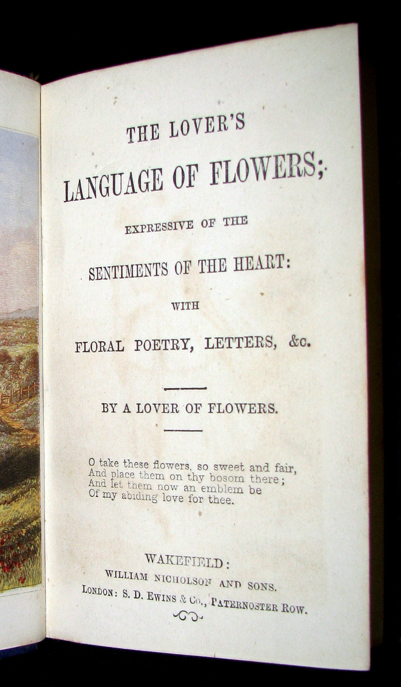 1870 Scarce Floriography Book ~ The Lover's LANGUAGE of FLOWERS Expressive of the Sentiments of the Heart.