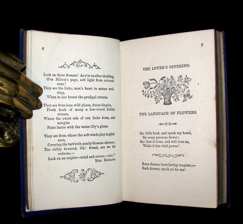 1870 Scarce Floriography Book ~ The Lover's LANGUAGE of FLOWERS Expressive of the Sentiments of the Heart.