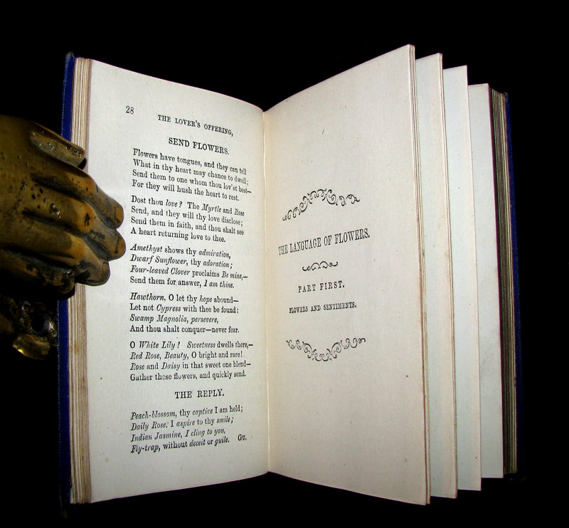 1870 Scarce Floriography Book ~ The Lover's LANGUAGE of FLOWERS Expressive of the Sentiments of the Heart.