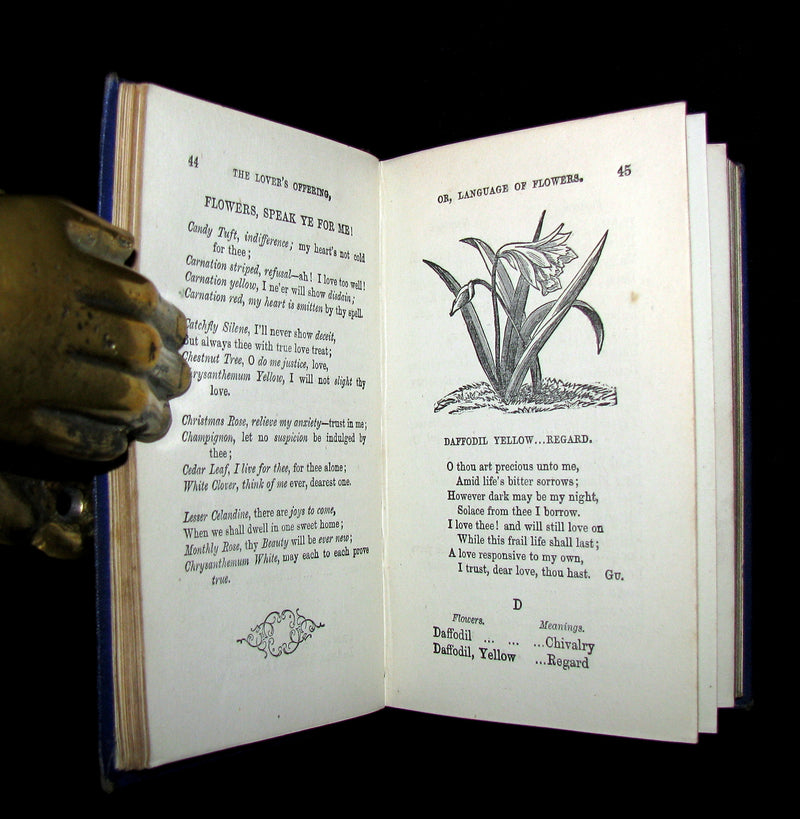 1870 Scarce Floriography Book ~ The Lover's LANGUAGE of FLOWERS Expressive of the Sentiments of the Heart.