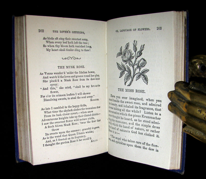 1870 Scarce Floriography Book ~ The Lover's LANGUAGE of FLOWERS Expressive of the Sentiments of the Heart.