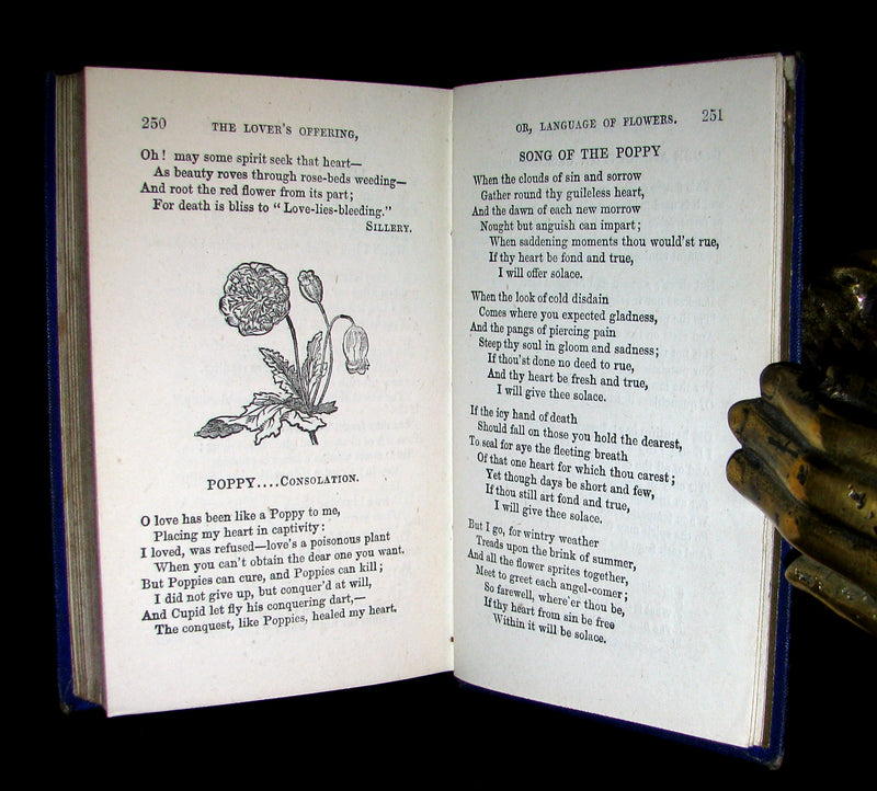 1870 Scarce Floriography Book ~ The Lover's LANGUAGE of FLOWERS Expressive of the Sentiments of the Heart.