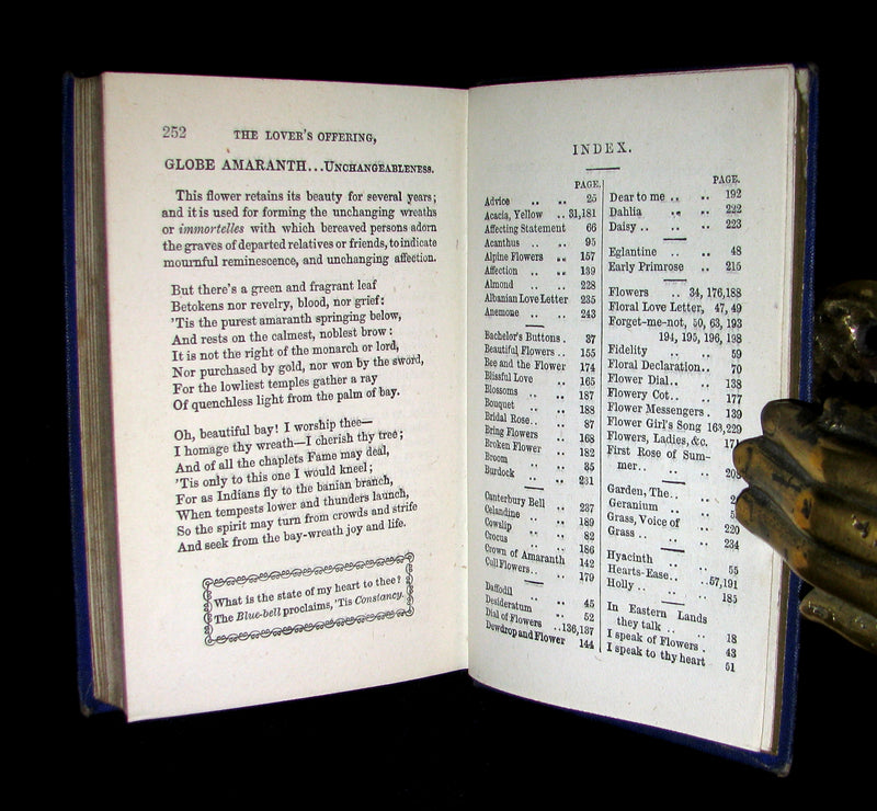 1870 Scarce Floriography Book ~ The Lover's LANGUAGE of FLOWERS Expressive of the Sentiments of the Heart.