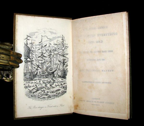 1847 1stED - The Good Genius that Turned Everything into Gold; A Fairy Tale illustrated by Cruikshank.