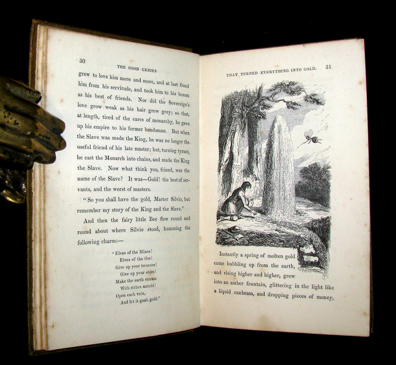 1847 1stED - The Good Genius that Turned Everything into Gold; A Fairy Tale illustrated by Cruikshank.