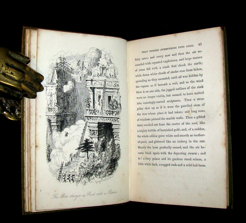 1847 1stED - The Good Genius that Turned Everything into Gold; A Fairy Tale illustrated by Cruikshank.