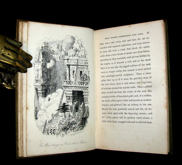 1847 1stED - The Good Genius that Turned Everything into Gold; A Fairy Tale illustrated by Cruikshank.