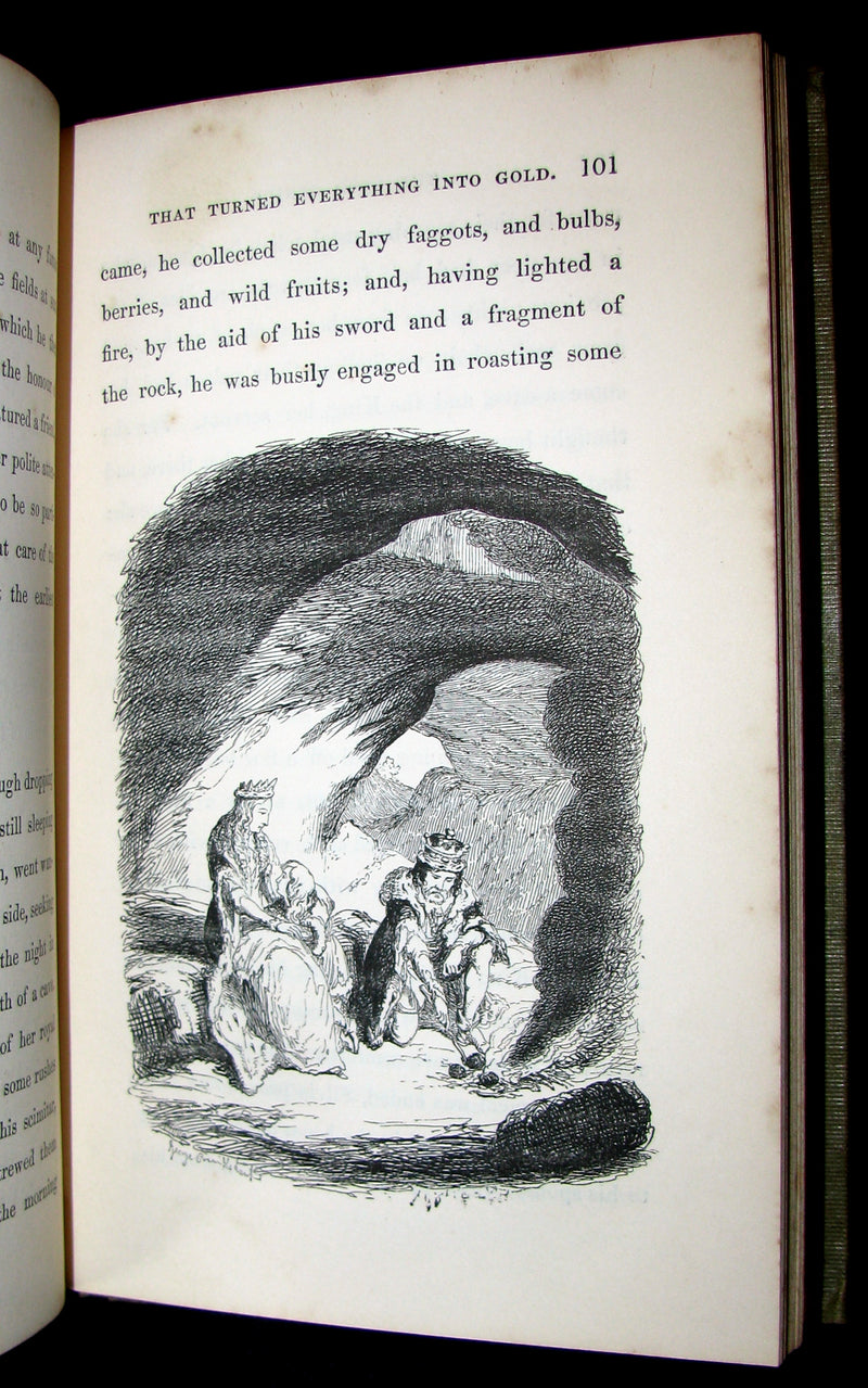 1847 1stED - The Good Genius that Turned Everything into Gold; A Fairy Tale illustrated by Cruikshank.