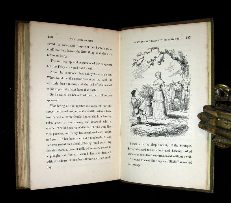 1847 1stED - The Good Genius that Turned Everything into Gold; A Fairy Tale illustrated by Cruikshank.