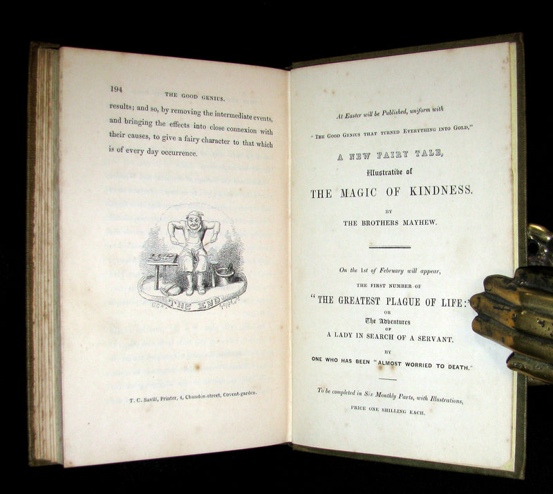 1847 1stED - The Good Genius that Turned Everything into Gold; A Fairy Tale illustrated by Cruikshank.