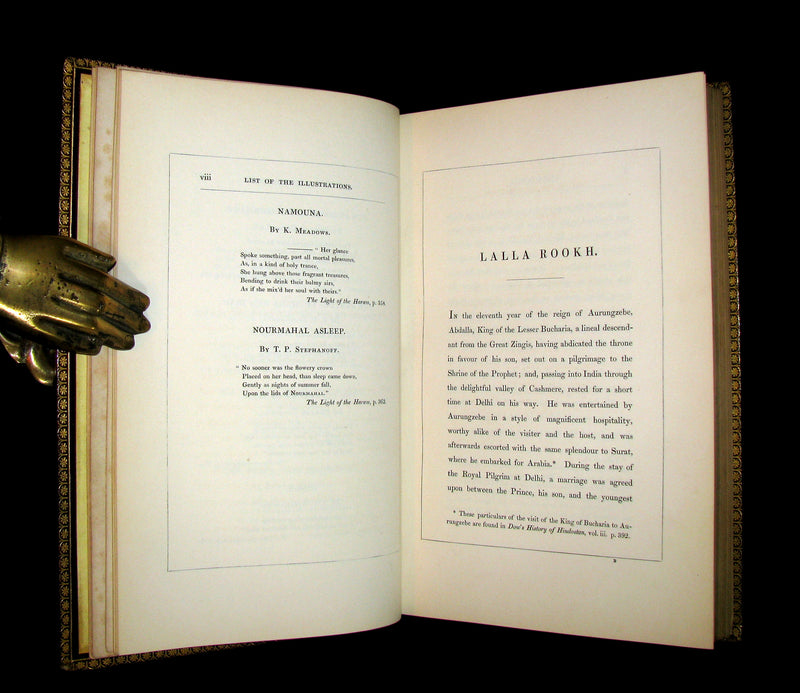 1842 Rare Book - Exquisite binding - Lalla Rookh an Oriental Romance illustrated.
