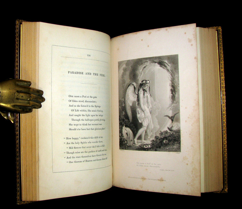 1842 Rare Book - Exquisite binding - Lalla Rookh an Oriental Romance illustrated.