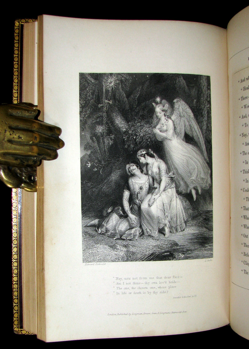 1842 Rare Book - Exquisite binding - Lalla Rookh an Oriental Romance illustrated.