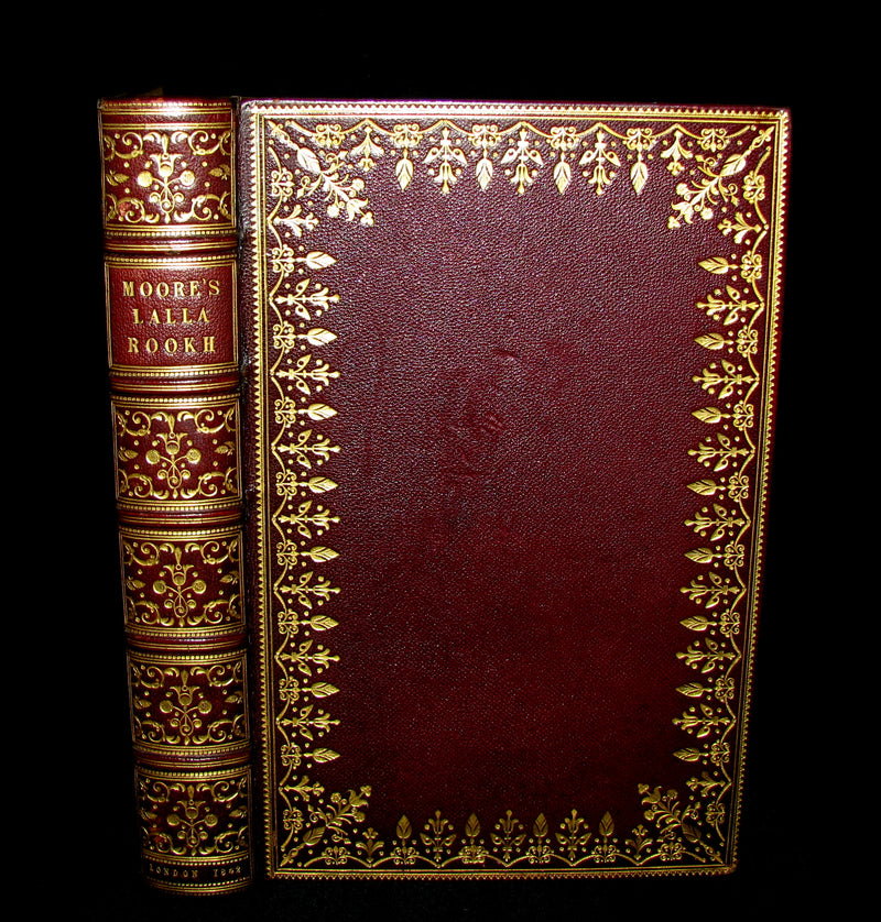 1842 Rare Book - Exquisite binding - Lalla Rookh an Oriental Romance illustrated.