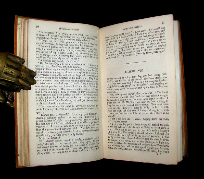 1858 Rare Early Edition - WUTHERING HEIGHTS by Ellis Bell; And Agnes Grey by Acton Bell; With a Preface and Memoir of both Authors by Currer Bell.